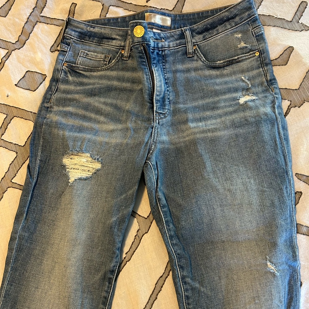 Distressed Blue Jeans